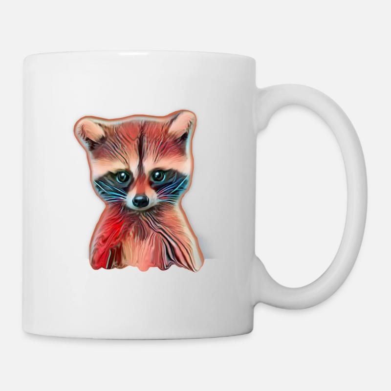 Raton laveur - Mug blanc - blanc
