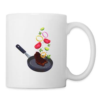 Frying pan for the cook - Mug - white - Right