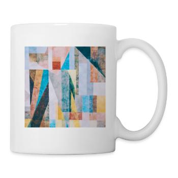 Aquarelle de géométrie abstraite - Mug blanc - blanc - Droite