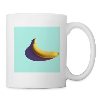Abstrakte Banane Minimalismus Aquarell - Tasse - Weiß - Rechts