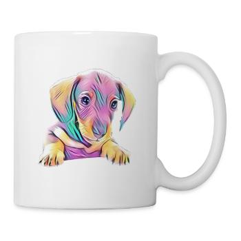 Dackel - Tasse - Weiß - Rechts