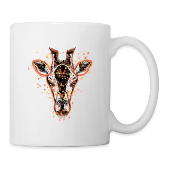 Girafe peinture - Mug blanc - blanc - Droite