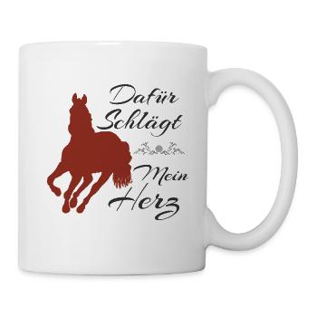Reit Shirt - Pferd Liebe - Pony Geschenk - Tasse - Weiß - Rechts