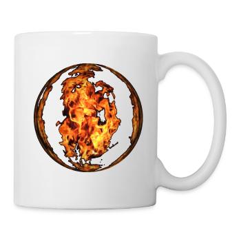 Feu Boule de verre - Mug blanc - blanc - Droite
