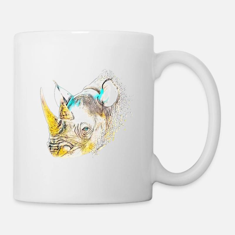 Nashorn - Tasse - Weiß