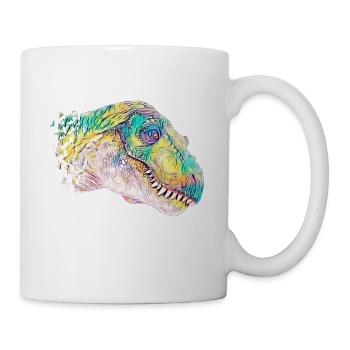 T-Rex - Tasse - Weiß - Rechts