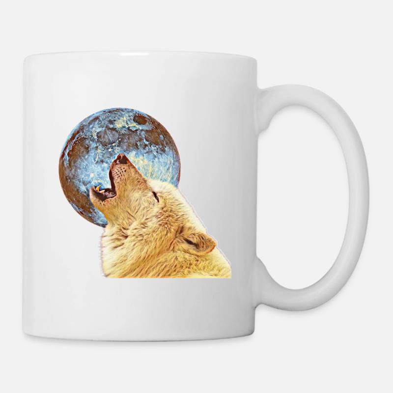 Loup - Mug blanc - blanc