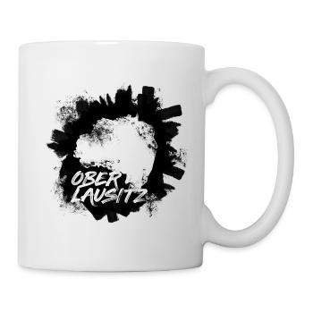 Oberlausitz Karte Malerei - Tasse - Weiß - Rechts