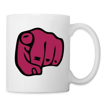 doigt pointe 811 - Mug blanc - blanc - Droite