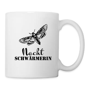 Die NACHT-SCHWÄRMERIN - Tasse - Weiß - Rechts