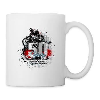 Mountain bike - 50. Geburtstag - Tasse - Weiß - Rechts