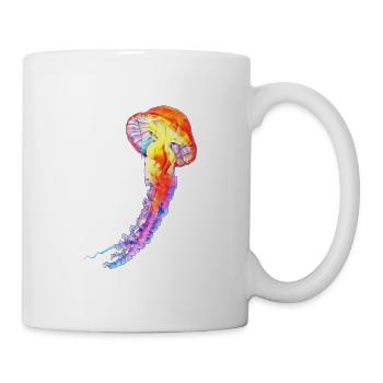 Qualle - Tasse - Weiß - Rechts