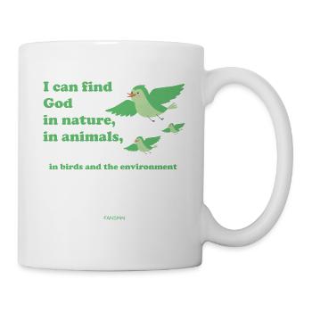 Oiseau nature animal mouche bip air cadeau nid - Mug blanc - blanc - Droite