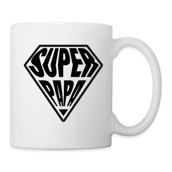 super papa - Tasse - Weiß - Rechts