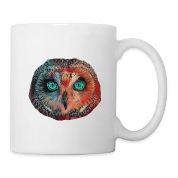 Chouette - Mug blanc - blanc - Droite