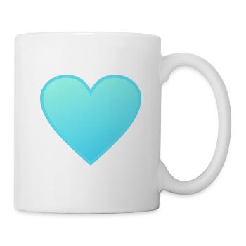 Heart - blue light - Mug - white - Right