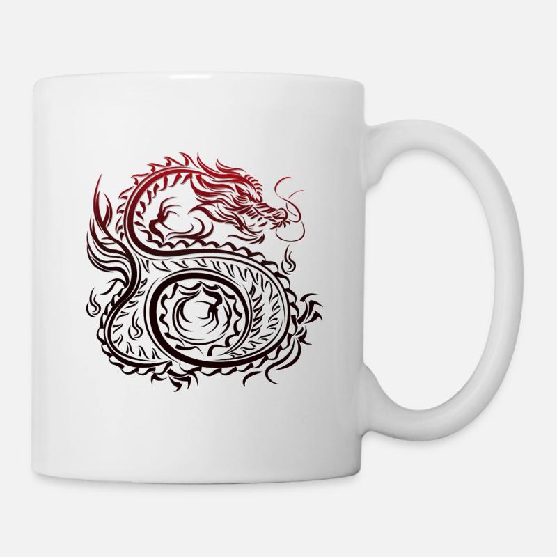 Drache - Tasse - Weiß