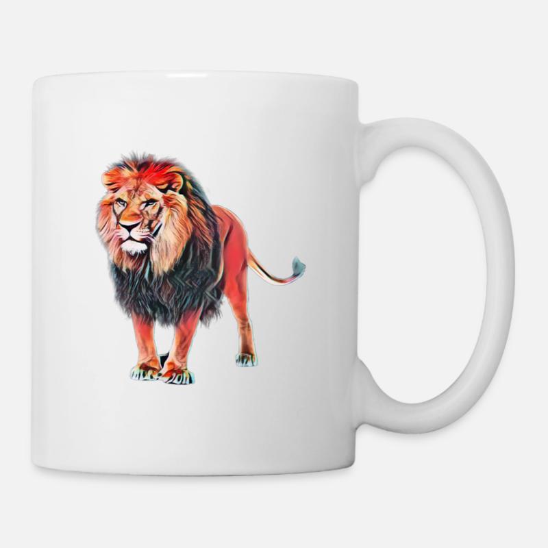 Löwe - Tasse - Weiß