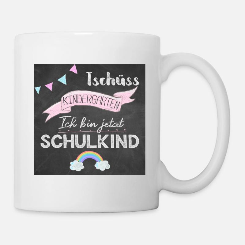 Schulkind, Schulanfang, Erste Klasse, 2025, Schule - Tasse - Weiß