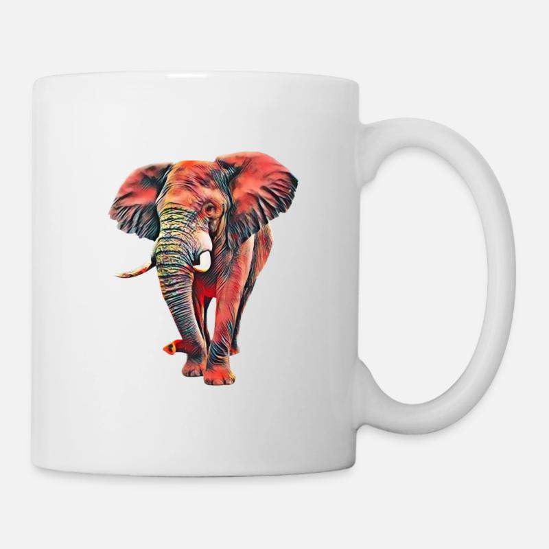 Éléphant - Mug blanc - blanc