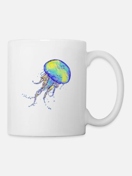 Qualle - Tasse - Weiß