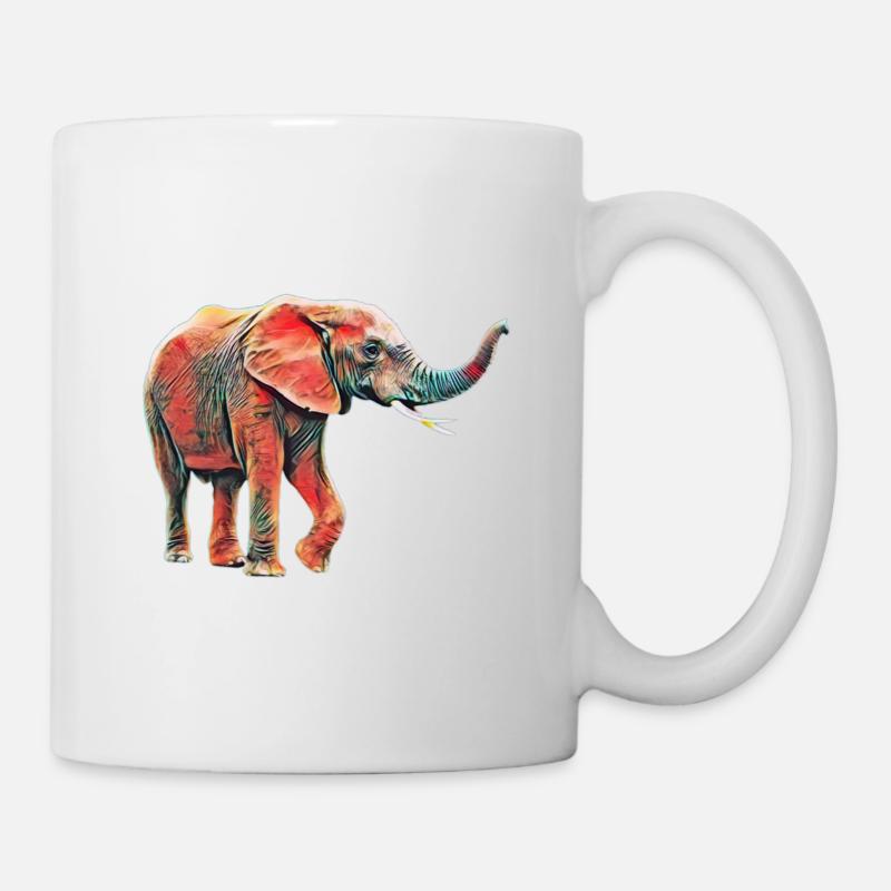 Éléphant - Mug blanc - blanc