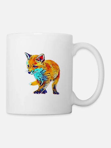 Fuchs - Tasse - Weiß