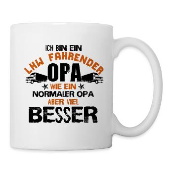 Camion cadeau de chauffeur de camion - Mug blanc - blanc - Droite