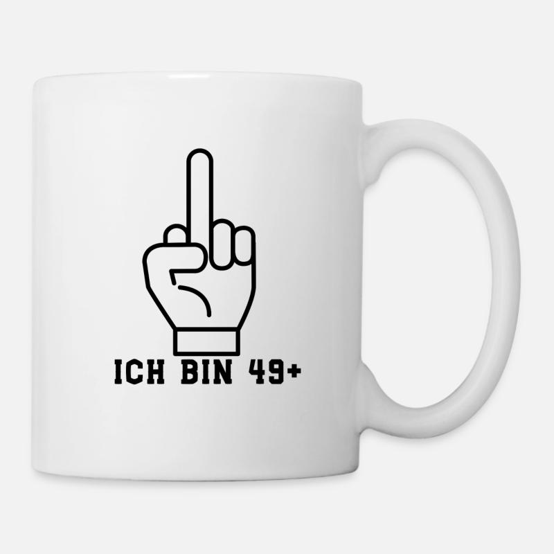 J'ai 49 ans et plus, pas des doigts à cinq doigts - Mug blanc - blanc