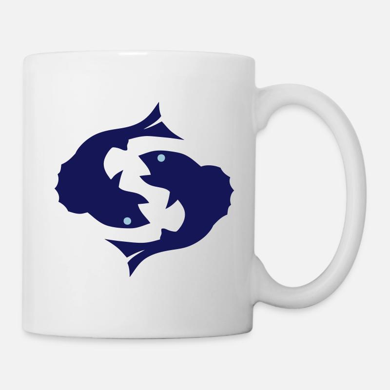 Fisch Sternzeichen Tierkreis 1 3 - Tasse - Weiß