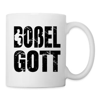 Boßelgott Boßeln Bossel Gott Spruch Geschenk - Tasse - Weiß - Rechts