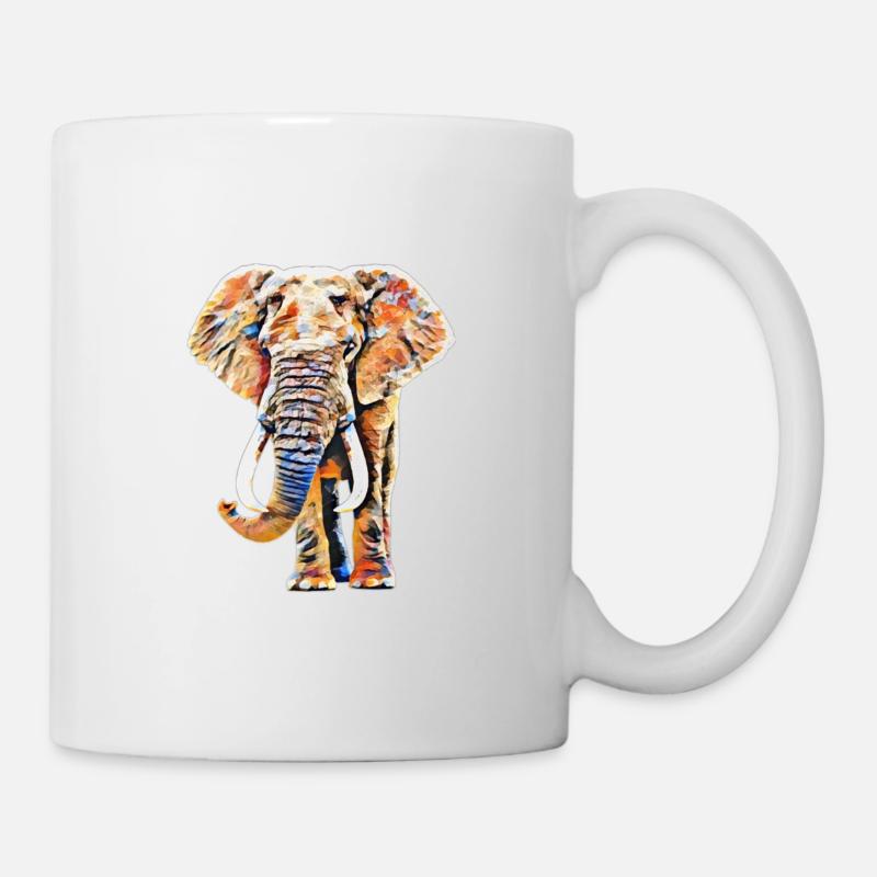 Éléphant - Mug blanc - blanc