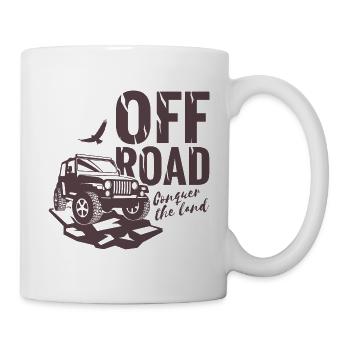 Offroad Cross Auto Motorsport Geländewagen Quad - Tasse - Weiß - Rechts