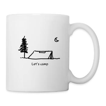 Camping Shirt Zelt Nacht Romantisch Roadtrip Reise - Tasse - Weiß - Rechts