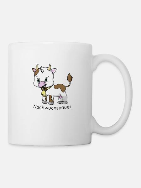 Nachwuchsbauer Geschenk für Kinder Kuh - Tasse - Weiß