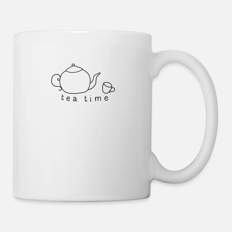 tea time Zeit für Tee - Tasse - Weiß