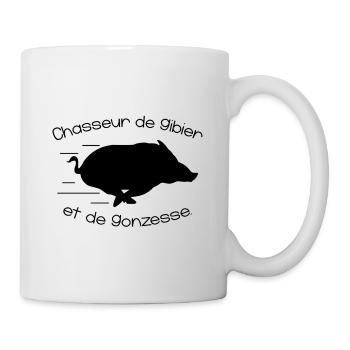 Chasseur de gibier et de gonzesse. - Mug blanc - blanc - Droite