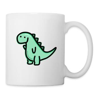 Süßer Dino - Tasse - Weiß - Rechts