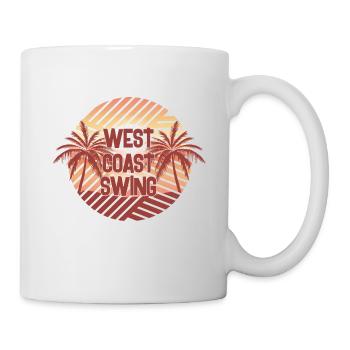 West Coast Swing Palms WCS Westie Dancing - Mug - white - Right