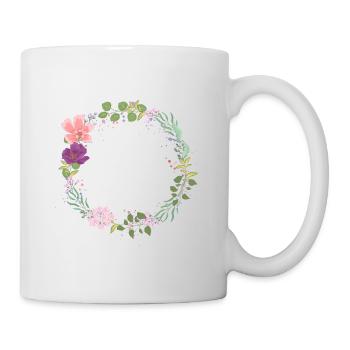Spring wreath - Mug - white - Right