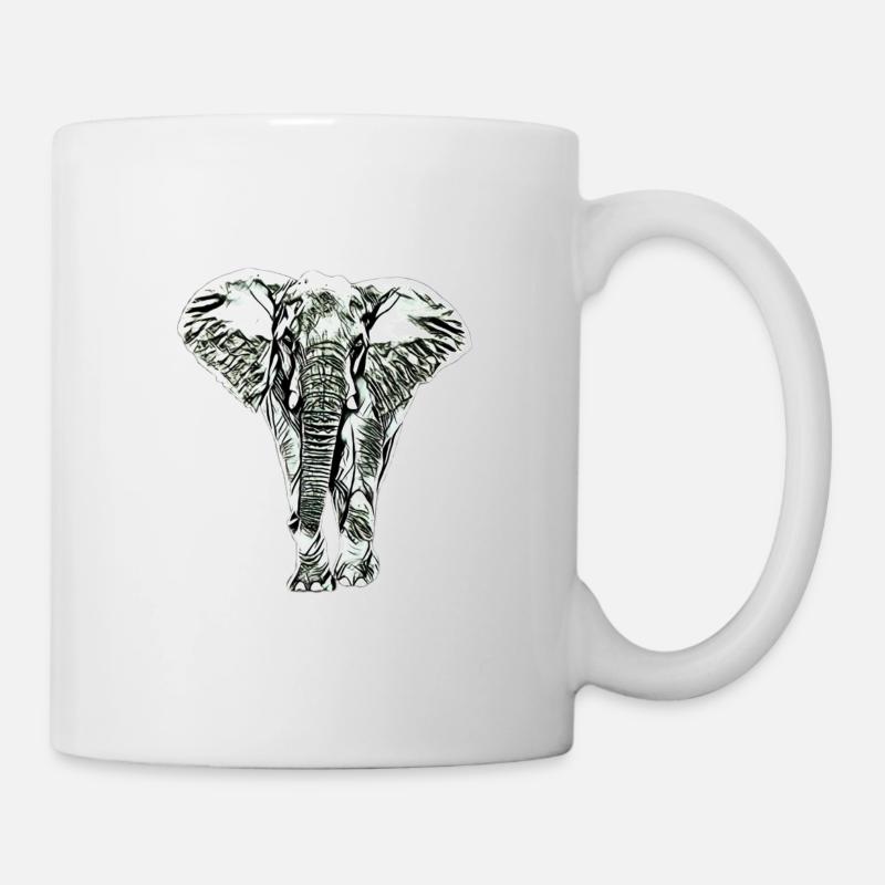 elephant - Mug - white