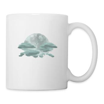 Nuit de pleine lune - Mug blanc - blanc - Droite