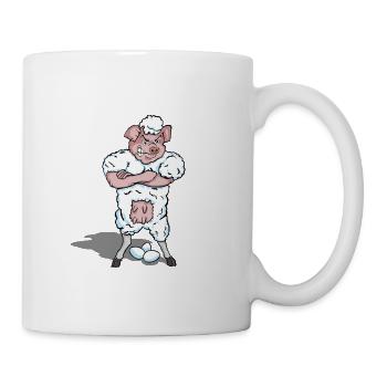 Egg-laying woolly milk pig - Mug - white - Right