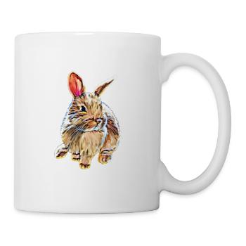 Kaninchen - Tasse - Weiß - Rechts