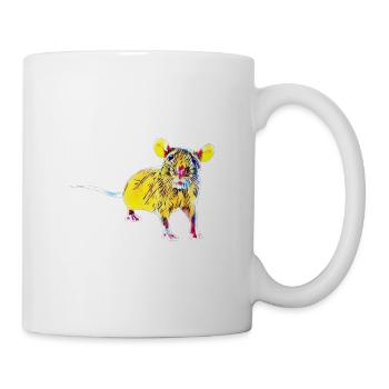Ratte - Tasse - Weiß - Rechts