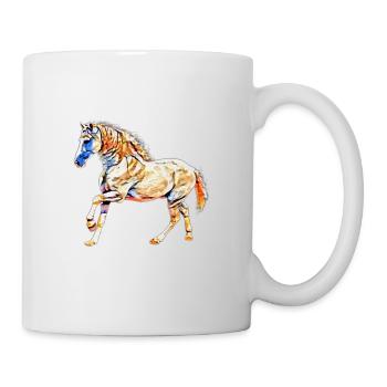 Pferd - Tasse - Weiß - Rechts
