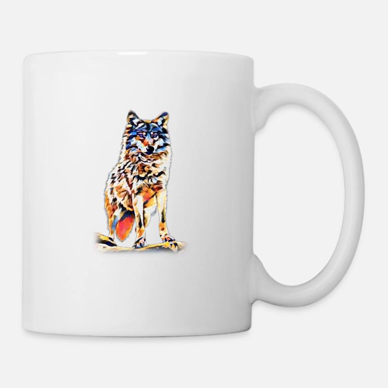 Wolf - Tasse - Weiß