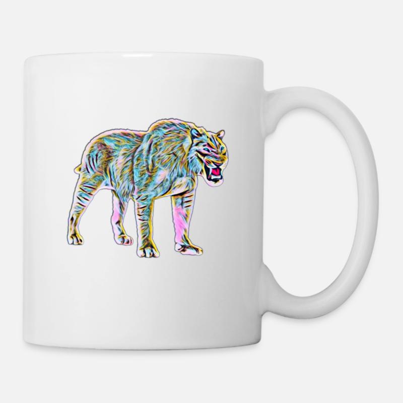 Säbelzahntiger - Tasse - Weiß