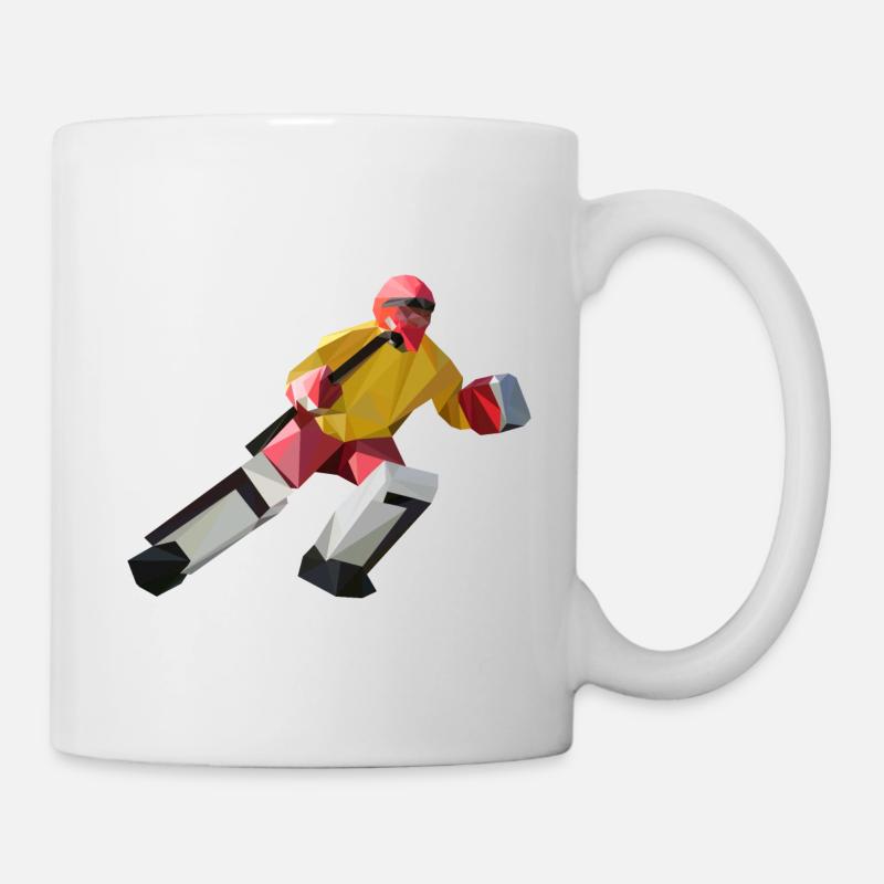 Torwart polygon - Tasse - Weiß