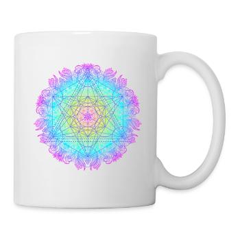 Metatron cube, sacred geometry of the archangel - Mug - white - Right